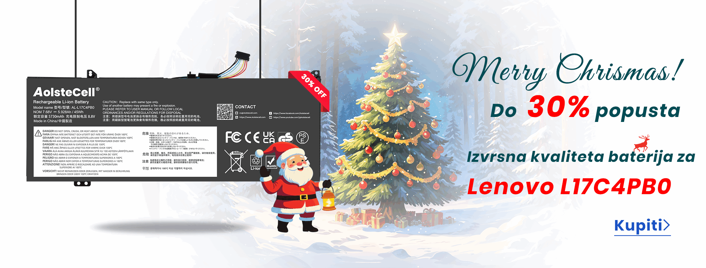 Zamjenska baterija za Lenovo L17C4PB0